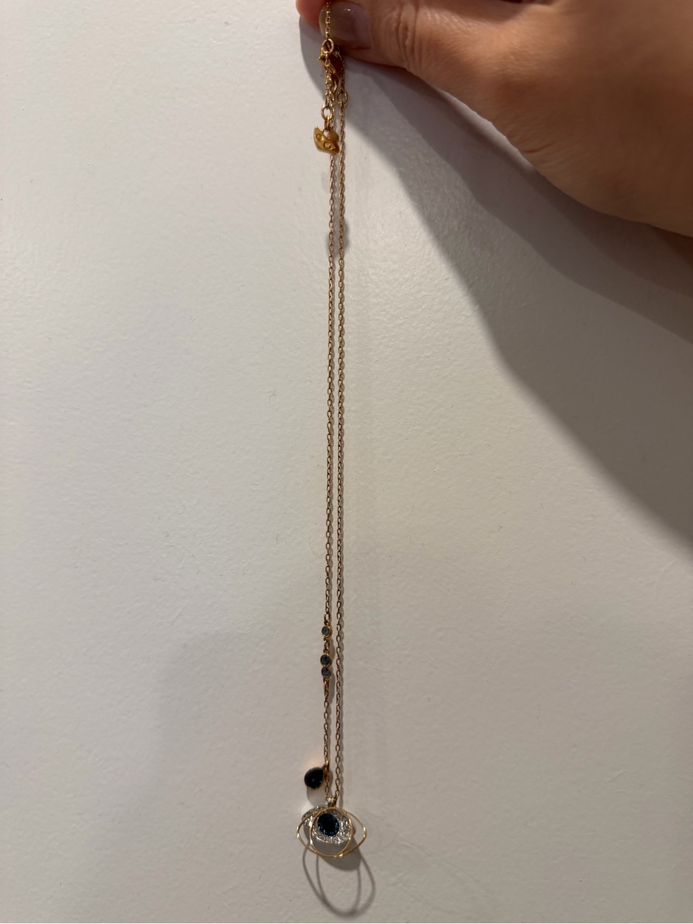Swarovski Gold and Black Evil Eye Pendant Necklace